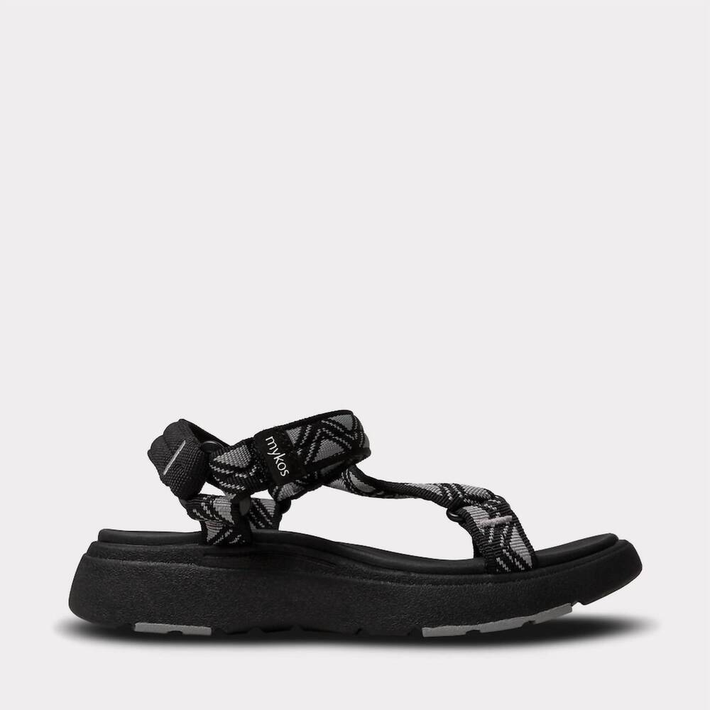 NEW MYKOS women's solstice hook & loop sandal in black